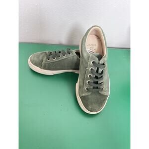 Janie & Jack Boys Olive Green Suede Leather Lace Slip On Dress Shoes Sz 11